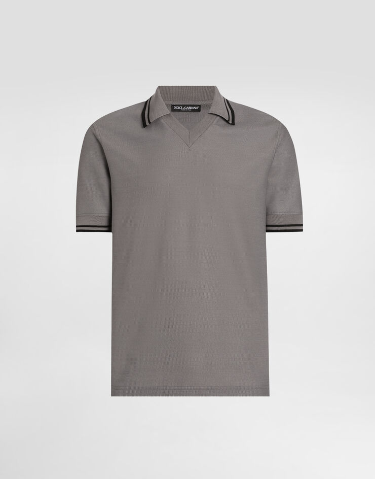 Dolce & Gabbana Piqué polo shirt Grey G8SX9THU7UT