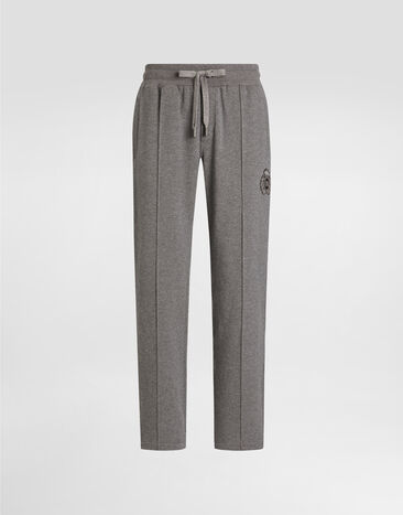 Dolce & Gabbana Jersey joggers with patch Grey GP0M5ZG7PJ7