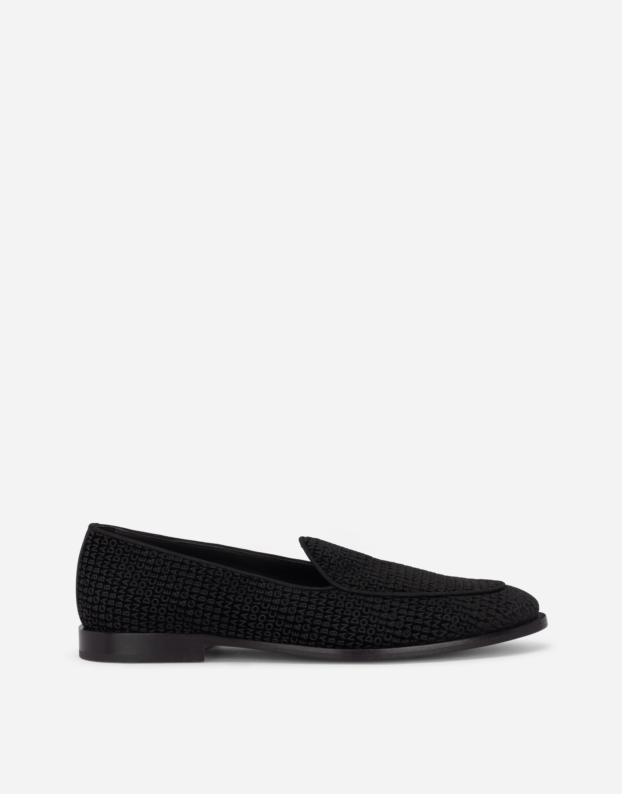 Dolce & Gabbana Slippers en velours Noir A10597AX651