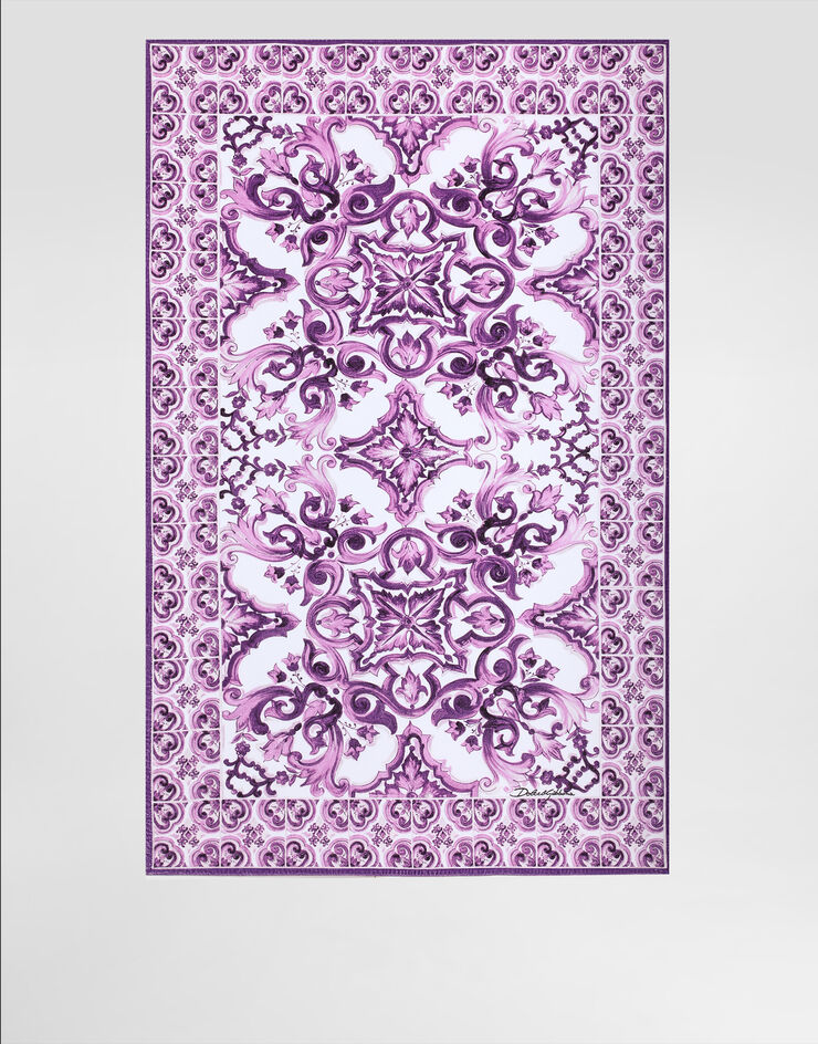 Dolce & Gabbana Majolica-print terry beach towel Multicolor O5A03JONN82