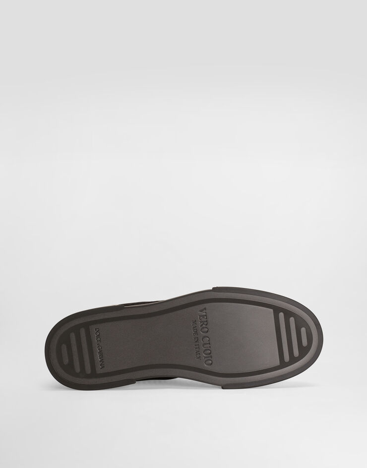 Dolce & Gabbana Zapato Portofino Yacht de ante Negro A20189A6688