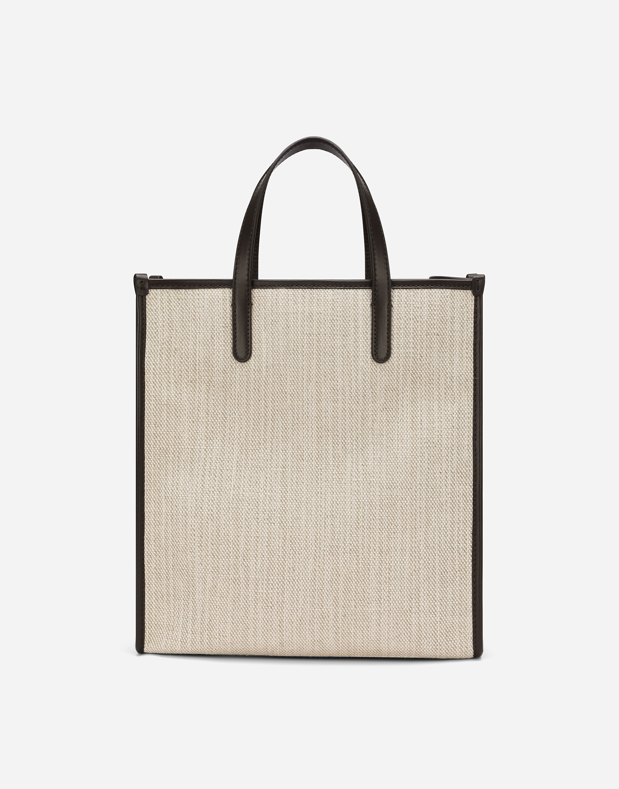 Small structured canvas shopper in Beige for Men Dolce Gabbana