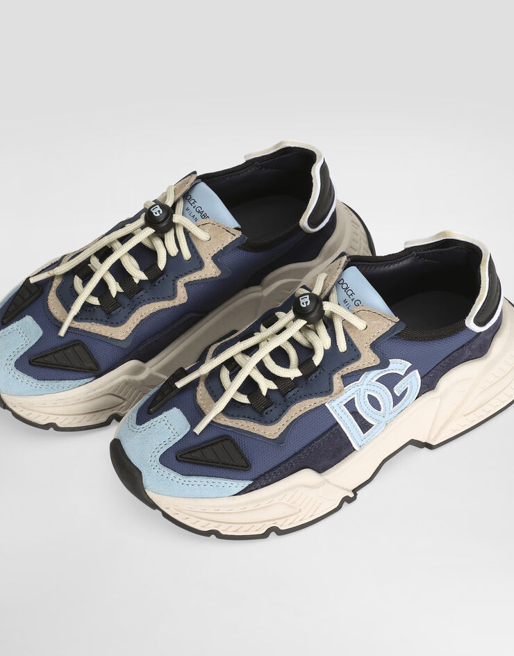 Dolce & Gabbana Nylon mesh Daymaster sneakers with DG logo Blue D11242AU402
