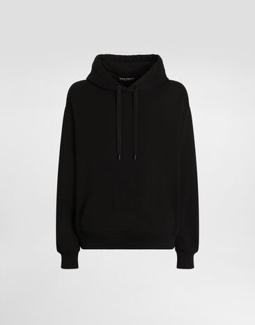 Dolce & Gabbana Cotton hoodie with logo Black G9ZU0ZG7O2S