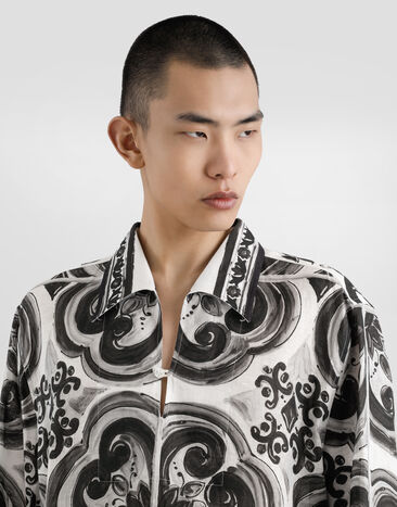Dolce & Gabbana Majolica-print hawaii linen shirt Multicolor G5GJ8TFP4M8