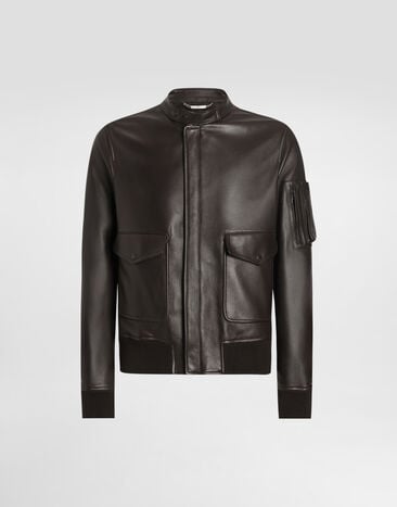 Dolce & Gabbana Plongé lambskin jacket Brown G9BPALHULW9