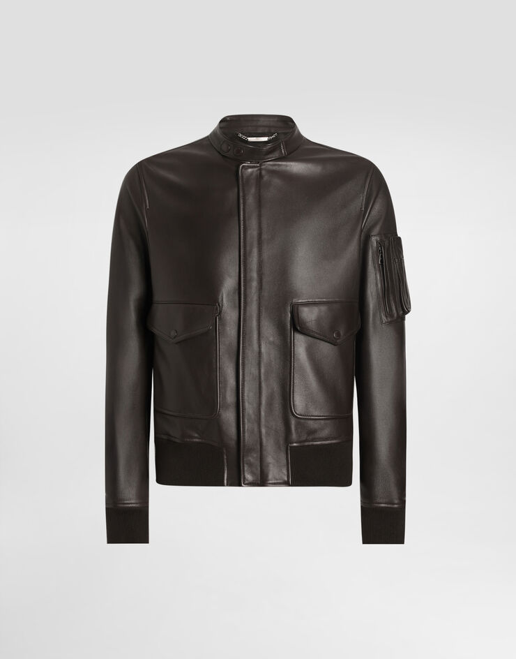 Dolce & Gabbana Plongé lambskin jacket Brown G9BPALHULW9