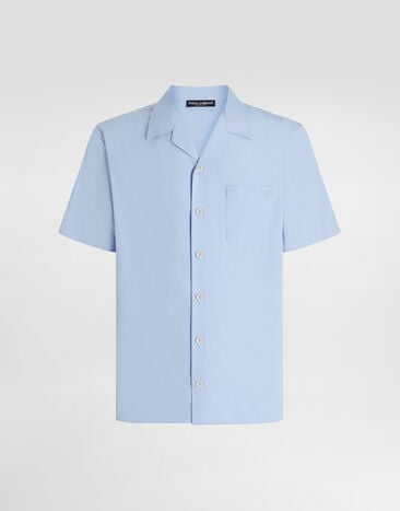 Dolce & Gabbana Hawaii cotton shirt Azure G5NK2ZGJ745