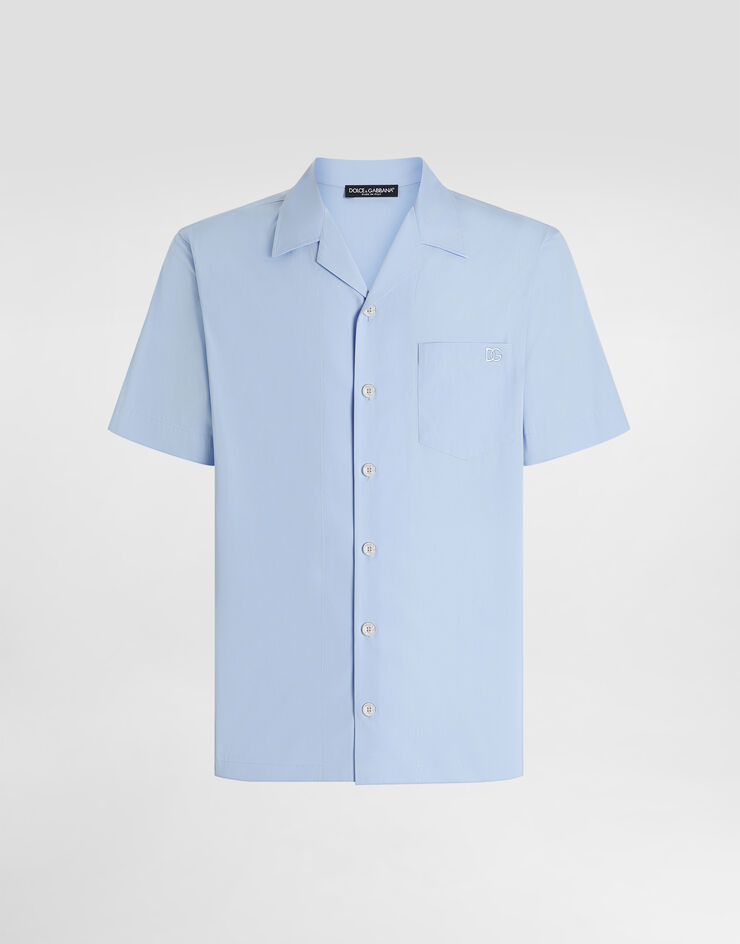 Dolce & Gabbana Hawaii cotton shirt Azure G5NK2ZGJ745