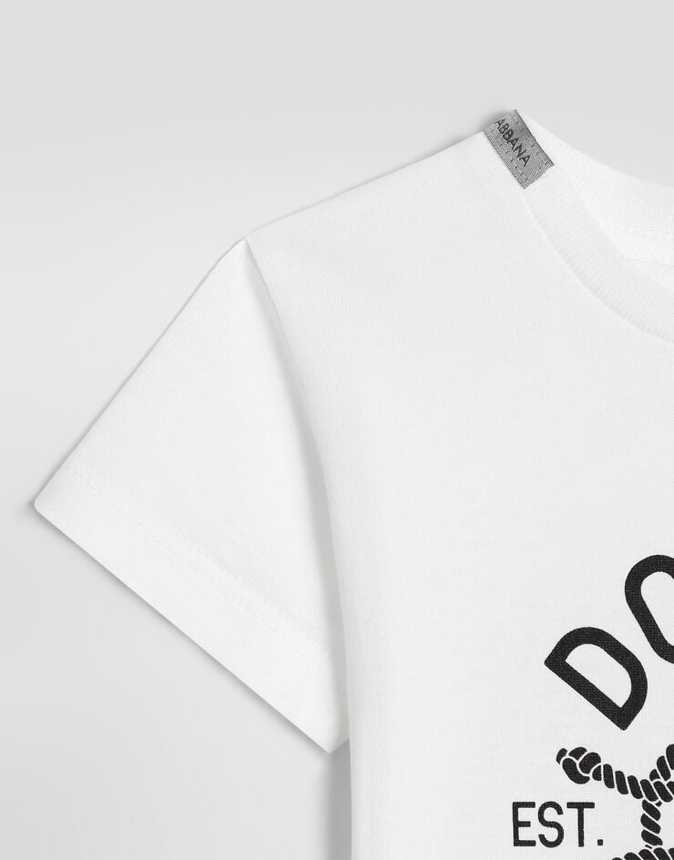 Dolce & Gabbana Jersey t-shirt with logo White L1JTEYG7Q0W
