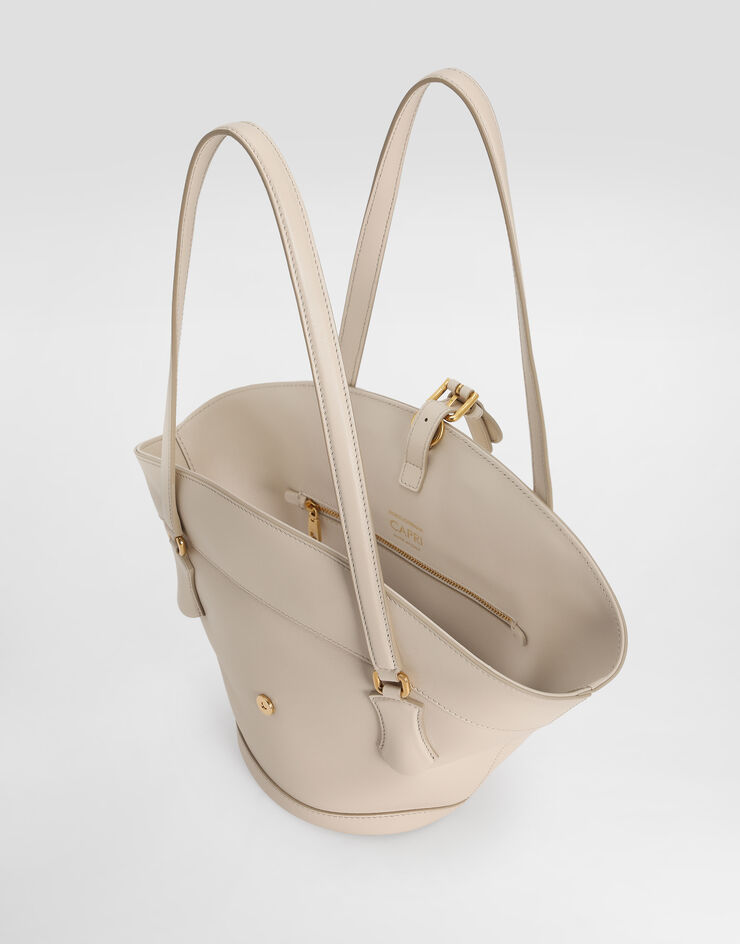 Dolce & Gabbana Capri coffa bag in calfskin Beige BB7815AK274