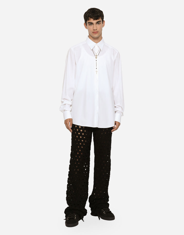 Dolce & Gabbana Cotton poplin Martini-fit shirt White G5JL8TFU5T9