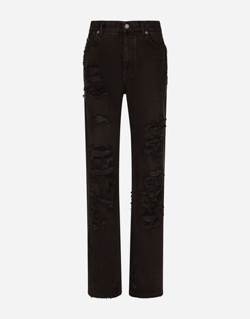 Dolce&Gabbana Flared jeans with ripped details Multicolor FTAIADG8JZ6