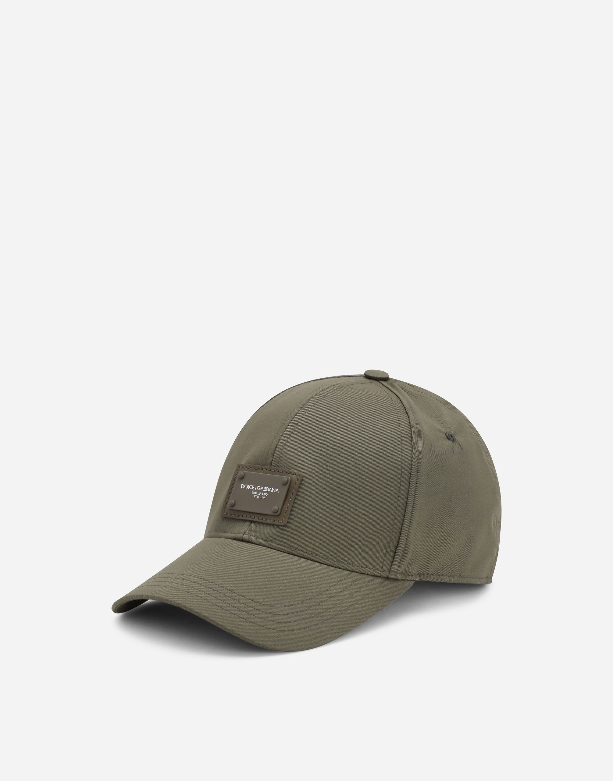 Baseball cap with branded plate in Green for Men Dolce Gabbana