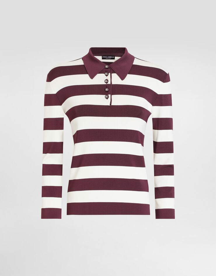 Dolce & Gabbana 条纹粘胶 Polo 针织衫 多色 FXZ19TJAIQ8