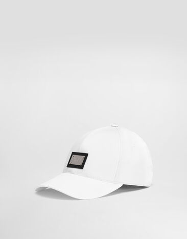 Dolce & Gabbana Cotton baseball cap with branded tag White GH590AGK313