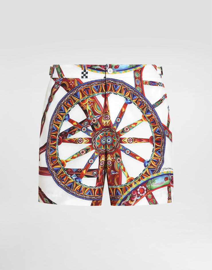Dolce & Gabbana Carretto-print swim boxer shorts Multicolor M4A59TFSSLP