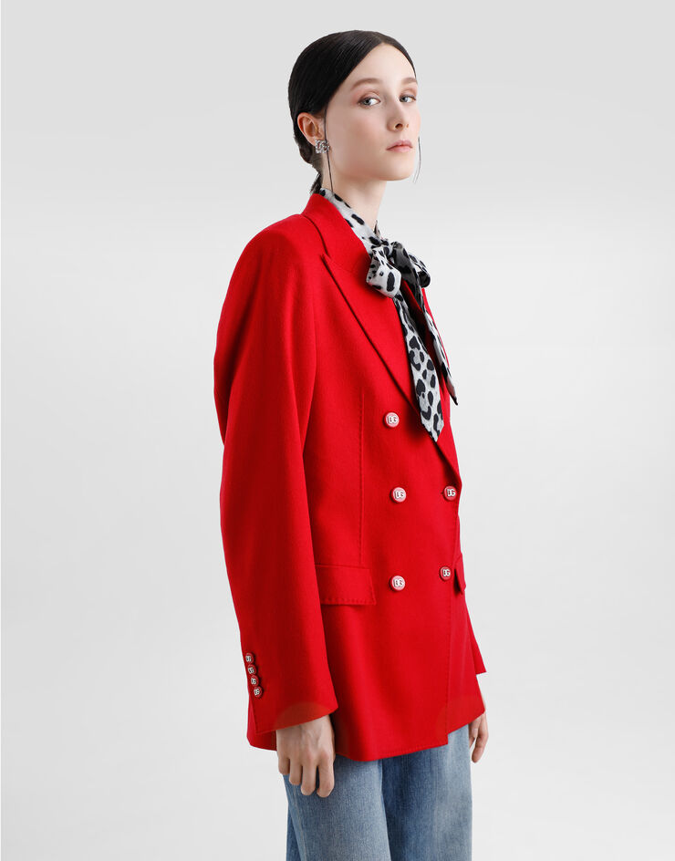 Dolce & Gabbana Oversize double-breasted cashmere jacket Dolce & Gabbana Oversize double-breasted cashmere jacket Red F29GRTFU2AX