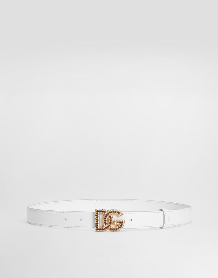 Calfskin belt with DG logo