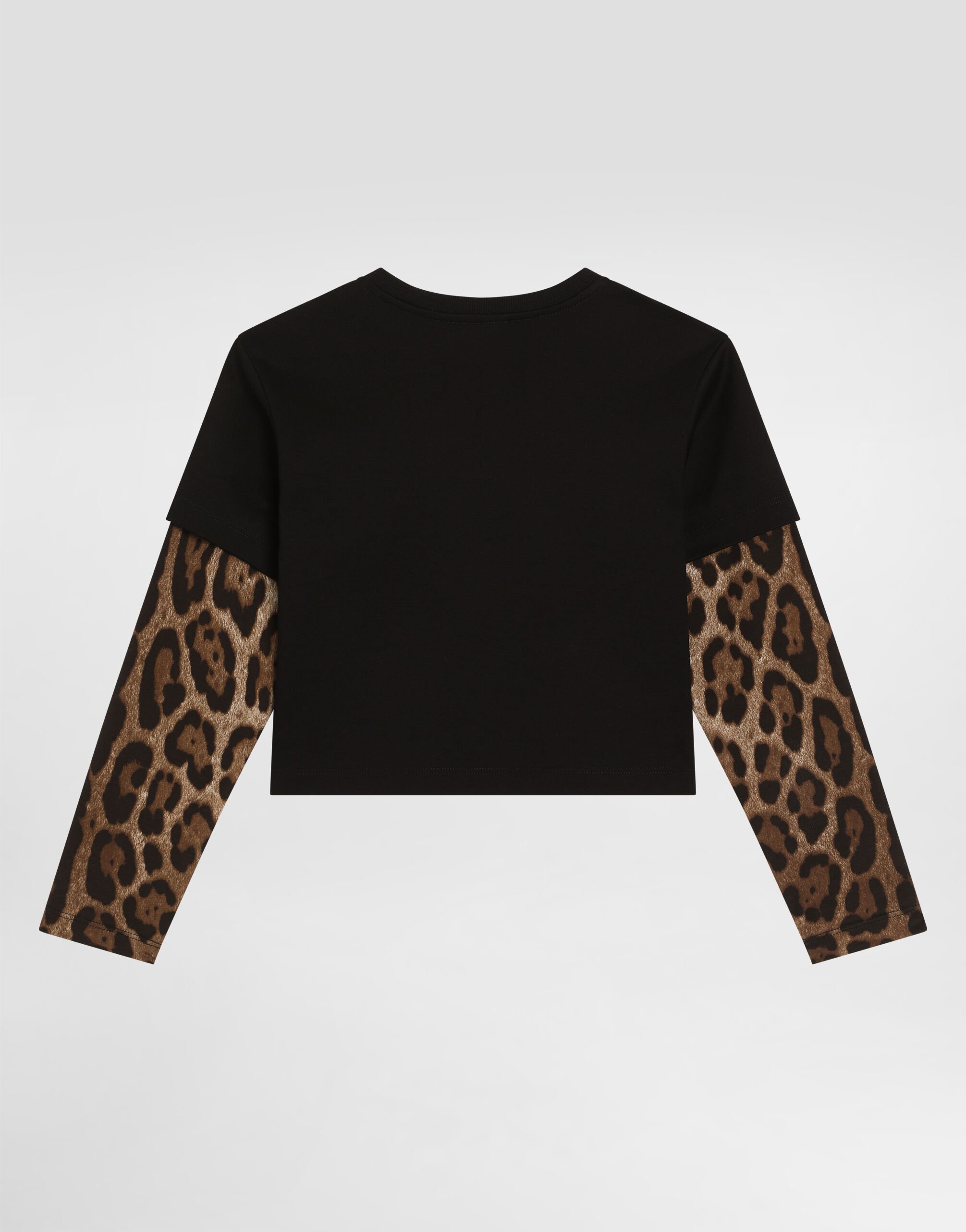 Leopard-print cotton t-shirt in Multicolor for Girls
