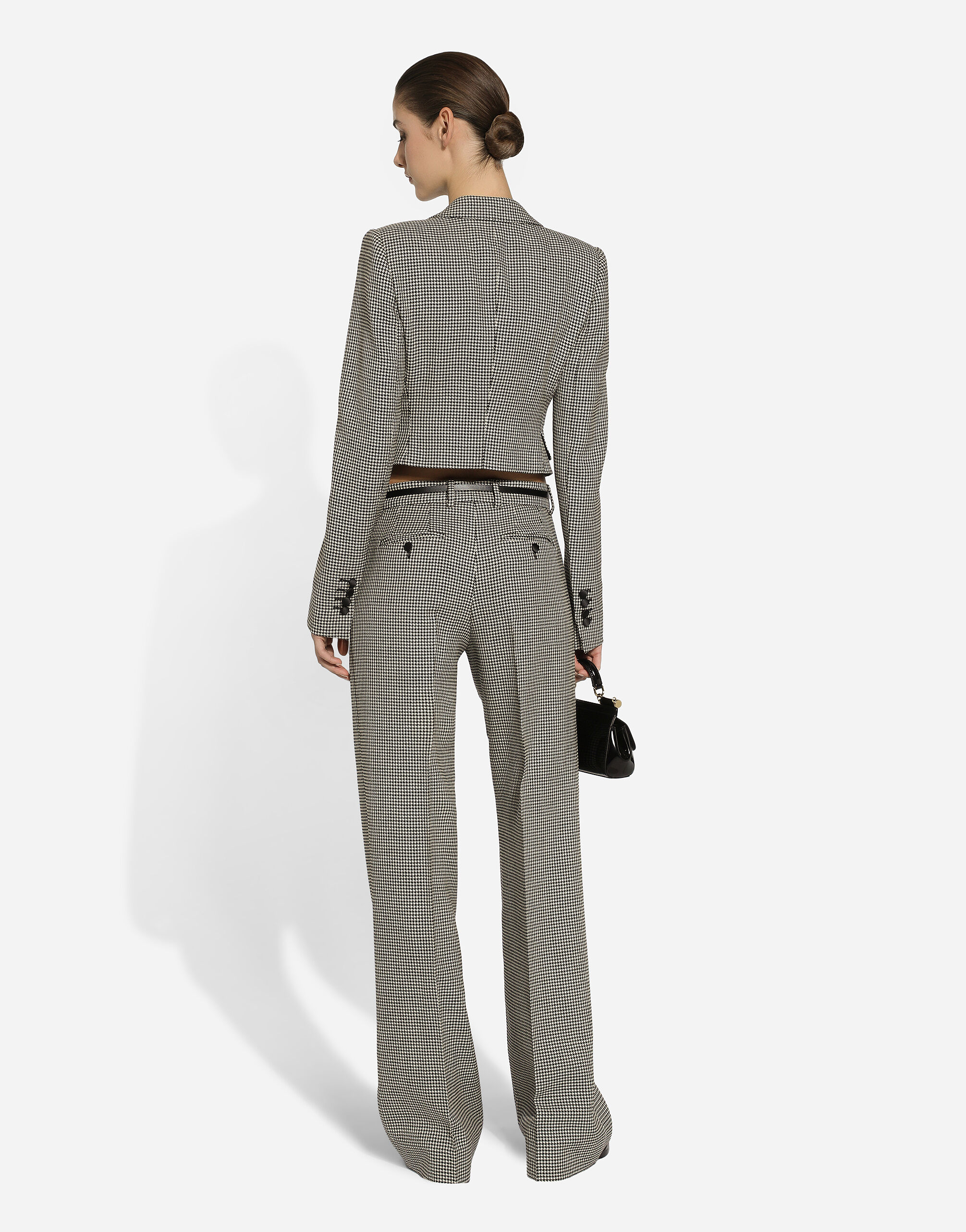 Short houndstooth jacket with vest in Multicolor for Women