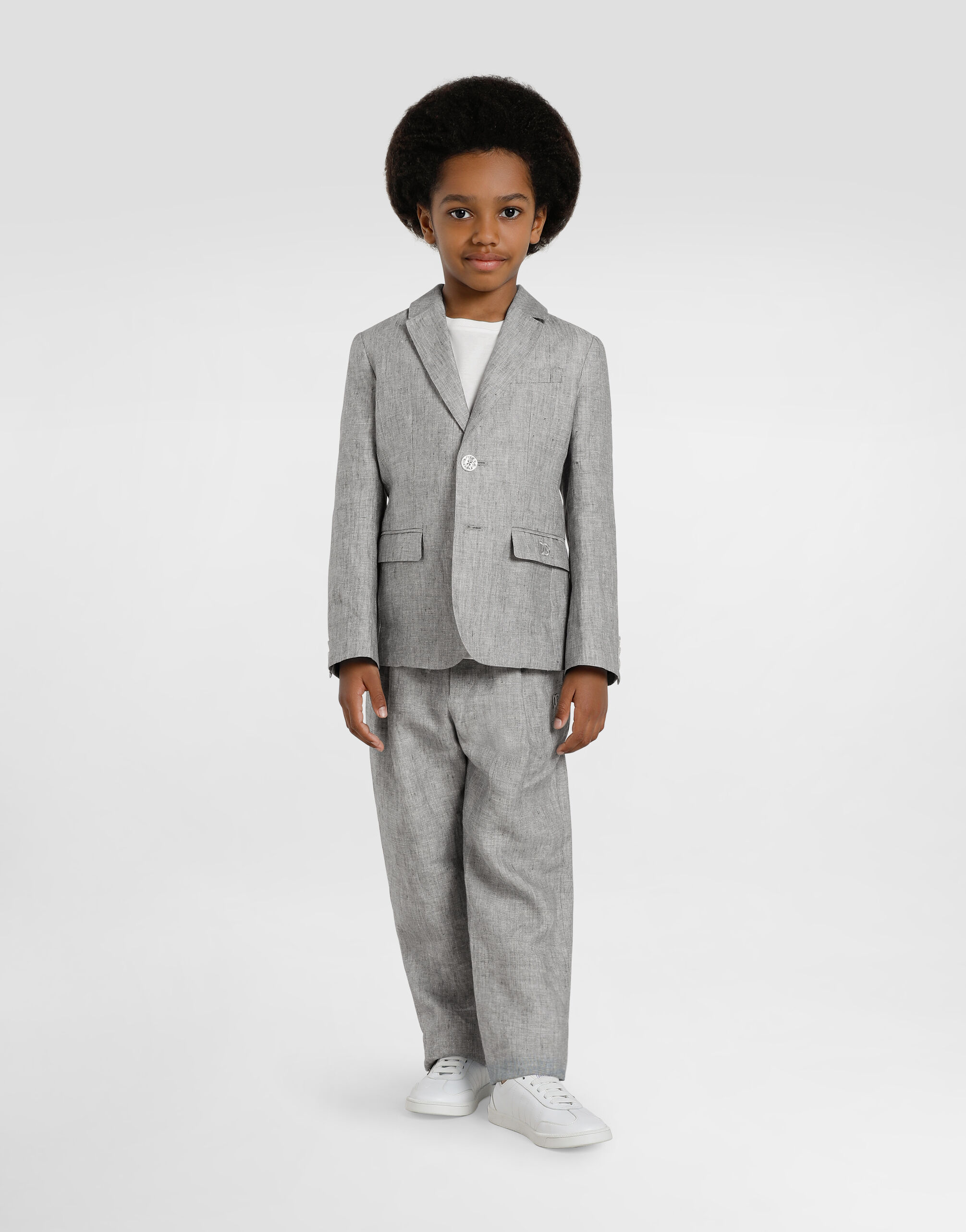 Single-breasted linen jacket