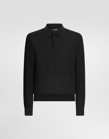 Dolce & Gabbana Cashmere polo shirt Dolce & Gabbana Cashmere polo shirt Brown GXZ25TJBW1W