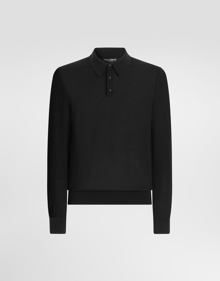 Dolce & Gabbana Cashmere polo shirt Dolce & Gabbana Cashmere polo shirt Brown GXZ25TJBW1W