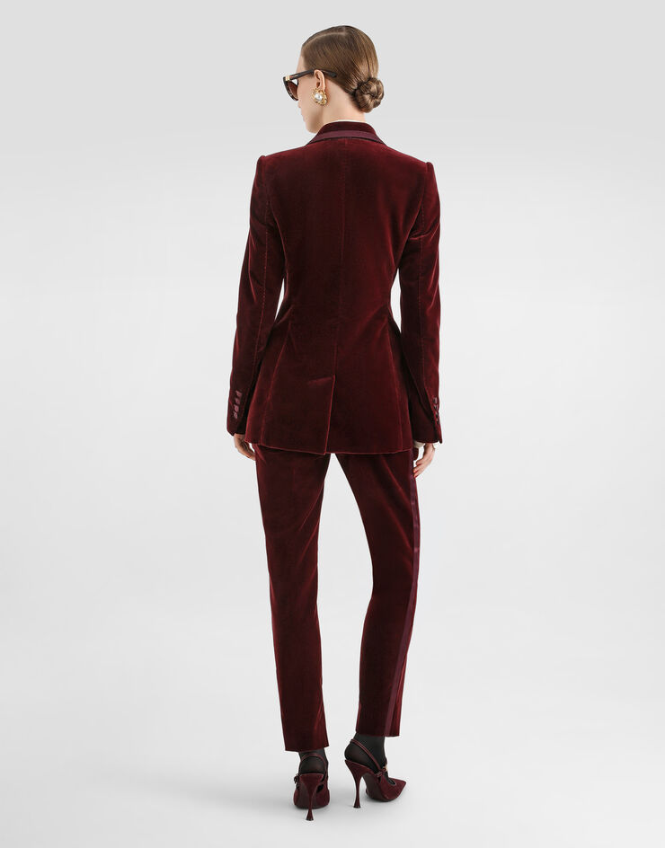 Dolce & Gabbana Velvet trousers Purple FTAM0TFUVG7