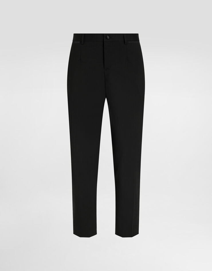 Dolce&Gabbana Pantalón de esmoquin de lana elástica Noir GWZXMTFUBF2
