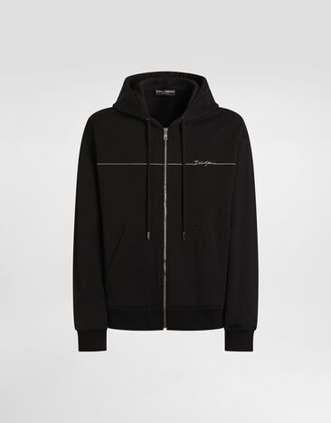 Dolce & Gabbana Cotton hooded sweatshirt Black G9CEGZG7P9P