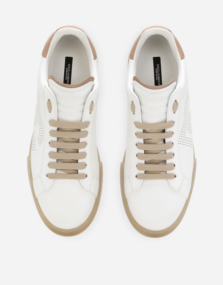 Dolce & Gabbana Zapatilla Portofino en piel de becerro Blanco CS2277A9U73