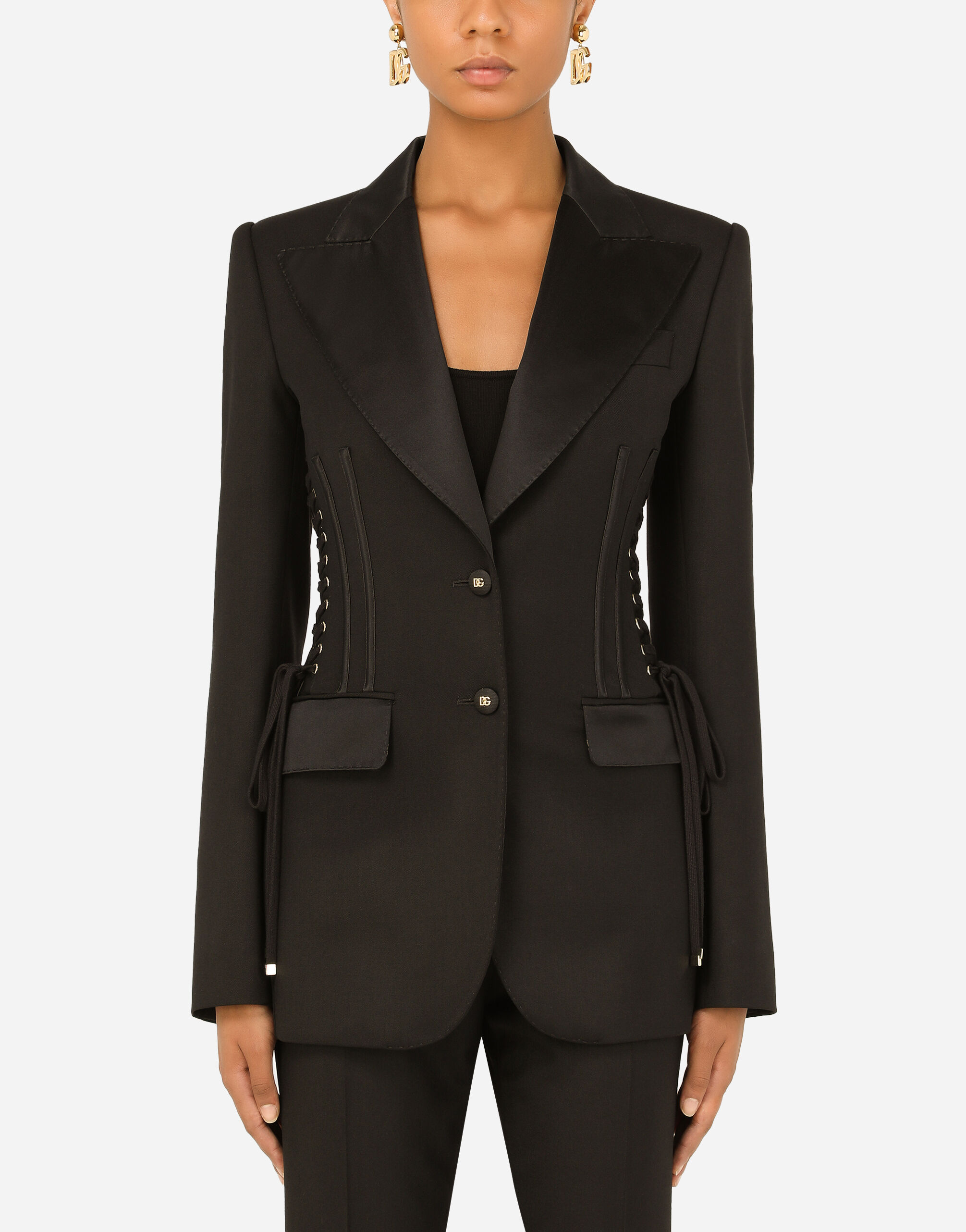 Dolce and gabbana on sale women's black blazer