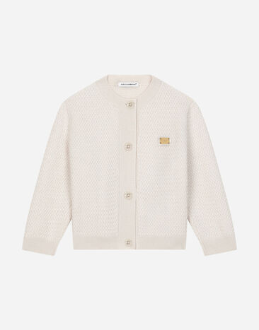 Dolce & Gabbana Basketweave-stitch knit cardigan White L1JTIEG7N8T