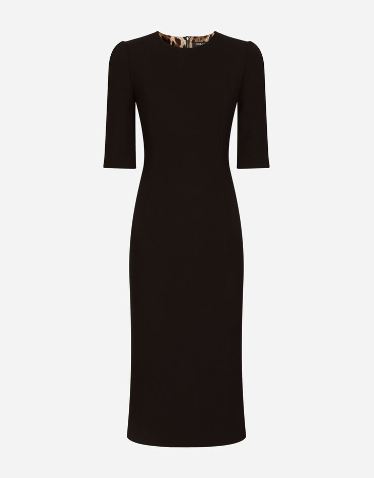Dolce & Gabbana Платье миди из шерстяного полотна черный F6ARWTFUBFY
