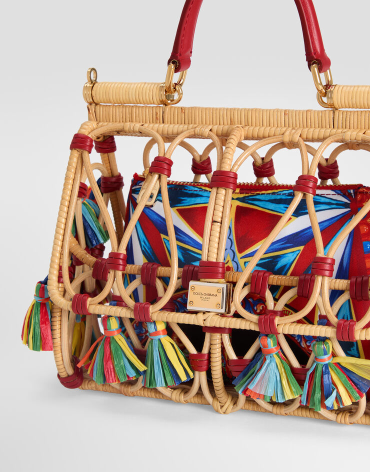 Dolce & Gabbana Sicily handbag with embroidery Multicolor BB5660B0421