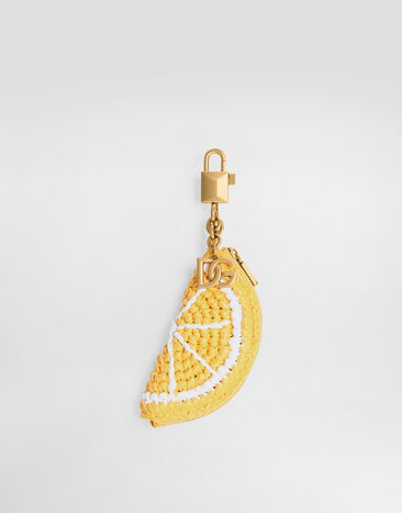 Dolce & Gabbana Raffia charm key ring Yellow BI3503A0712
