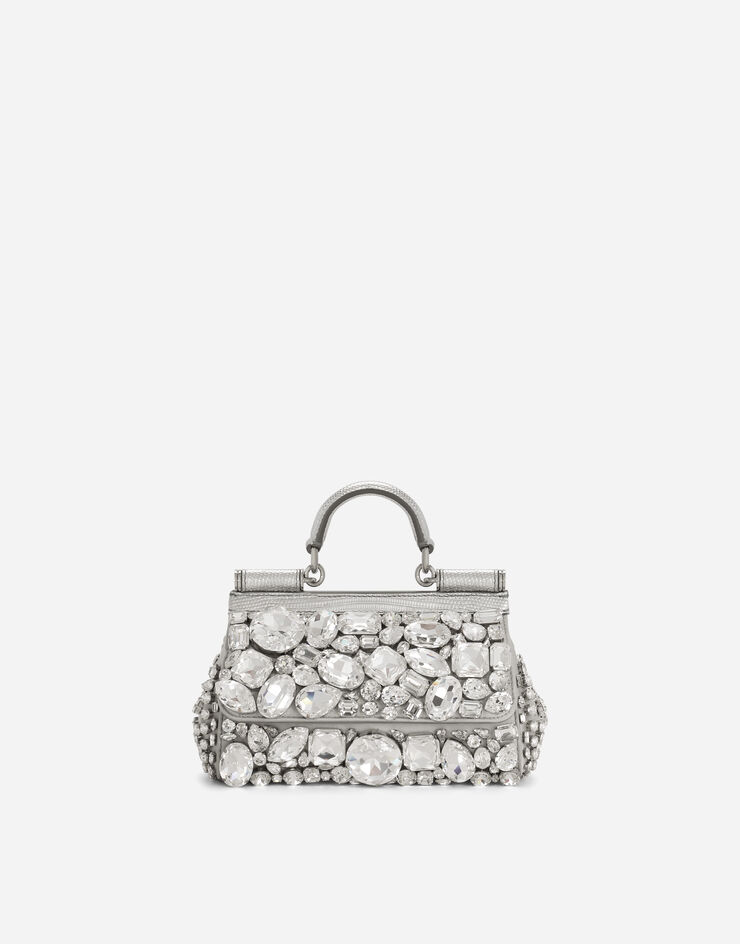 Dolce & Gabbana KIM DOLCE&GABBANA Маленькая сумка Sicily с короткой ручкой серебристый BB7116AL905