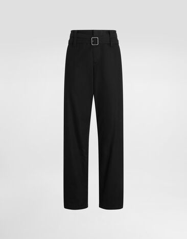 Dolce & Gabbana Cotton faille trousers Black GP142TFU6Z0