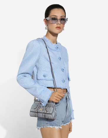 Dolce & Gabbana Mini Sicily handbag in python leather Light Blue BB7116A2111