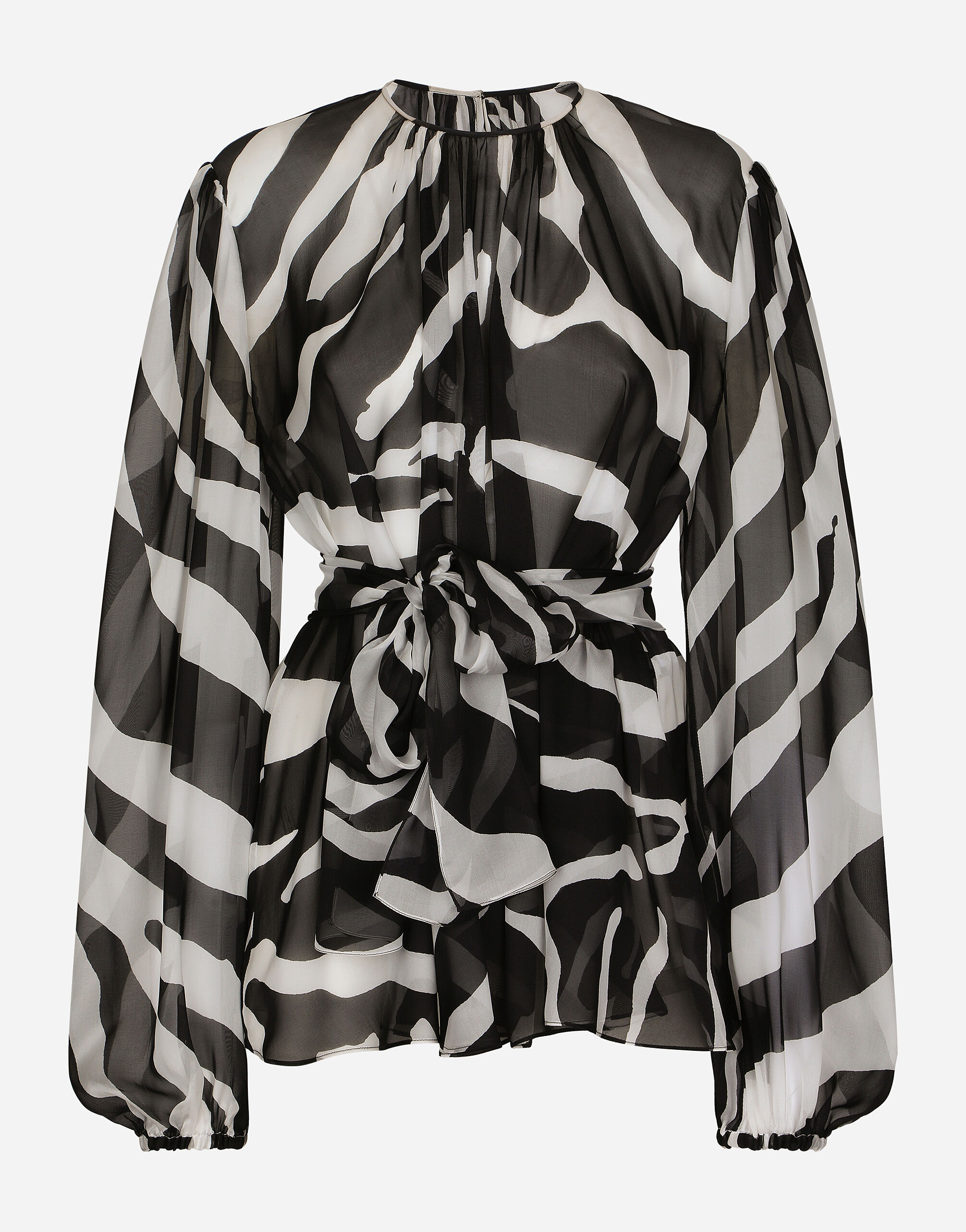 Zebra print chiffon blouse in Animal Print for Dolce Gabbana US