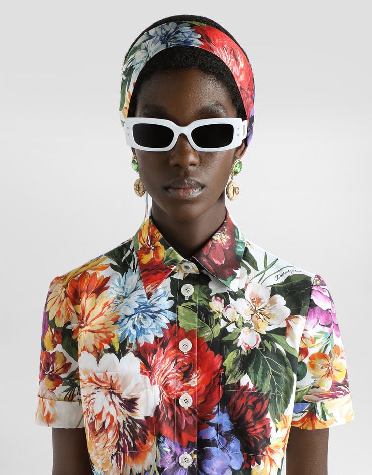Dolce & Gabbana Camisa de popelina con estampado de buqué de flores Imprima F5T80THS5TR