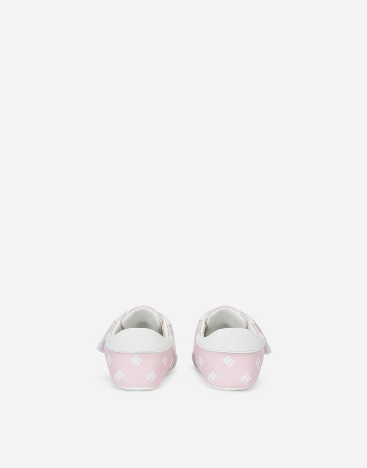 Dolce & Gabbana Sneaker Newborn aus Nappaleder DG-Logoprint Weiss DK0117AU499