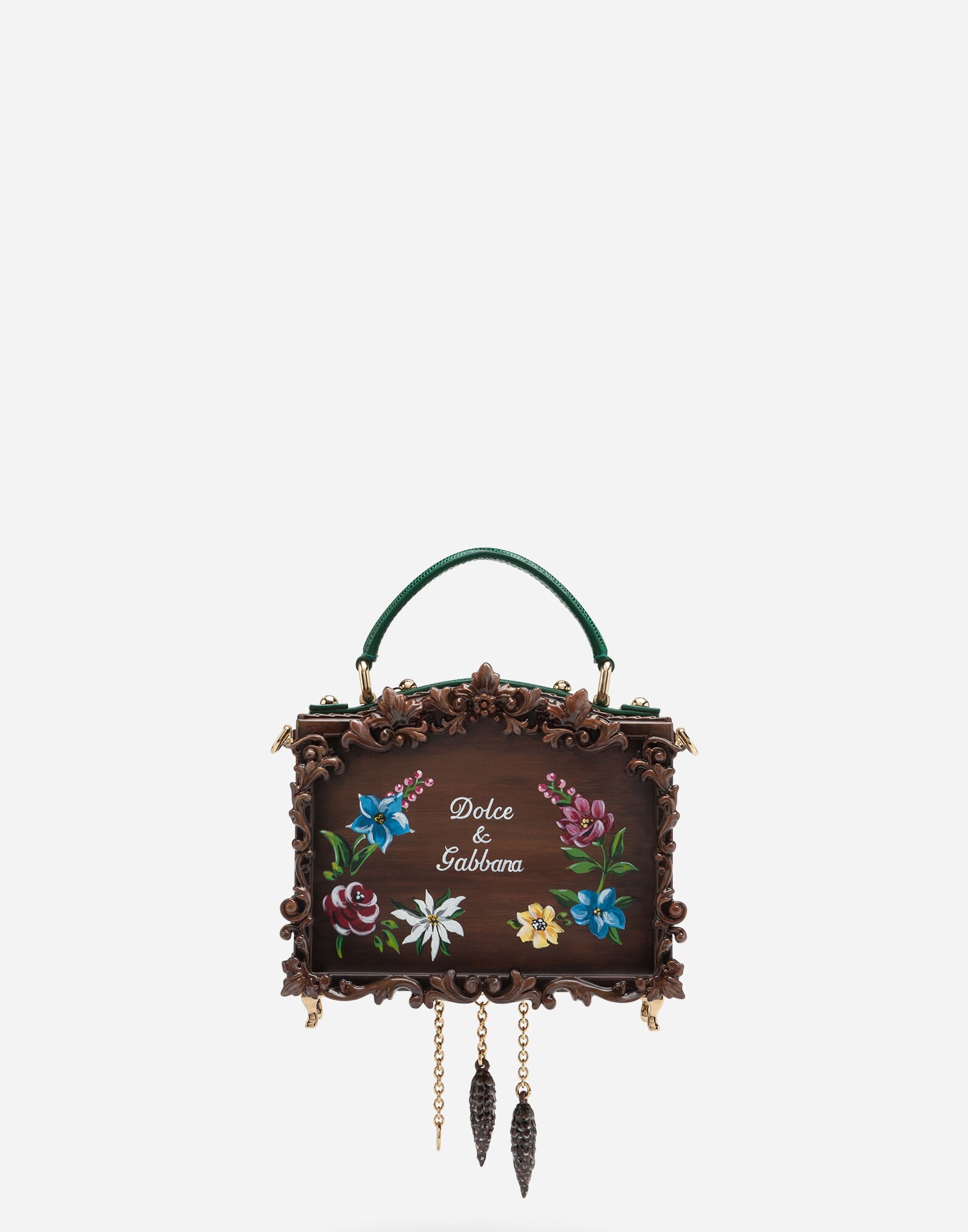 Cuckoo clock Dolce Box bag in painted resin in Multicolor for