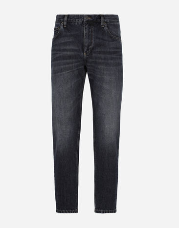 Dolce & Gabbana Loose blue denim jeans Black GY6UETGH311