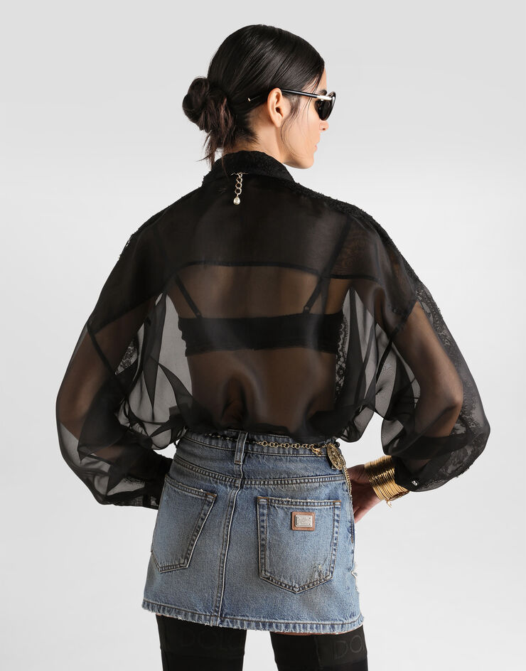 Dolce & Gabbana Camisa en organza Dolce & Gabbana Camisa en organza Black F5U90TFU1BU