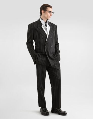 Dolce & Gabbana Sicilia double-breasted pinstriped virgin wool jacket Dolce & Gabbana Sicilia double-breasted pinstriped virgin wool jacket G2WQ6TFRZAR