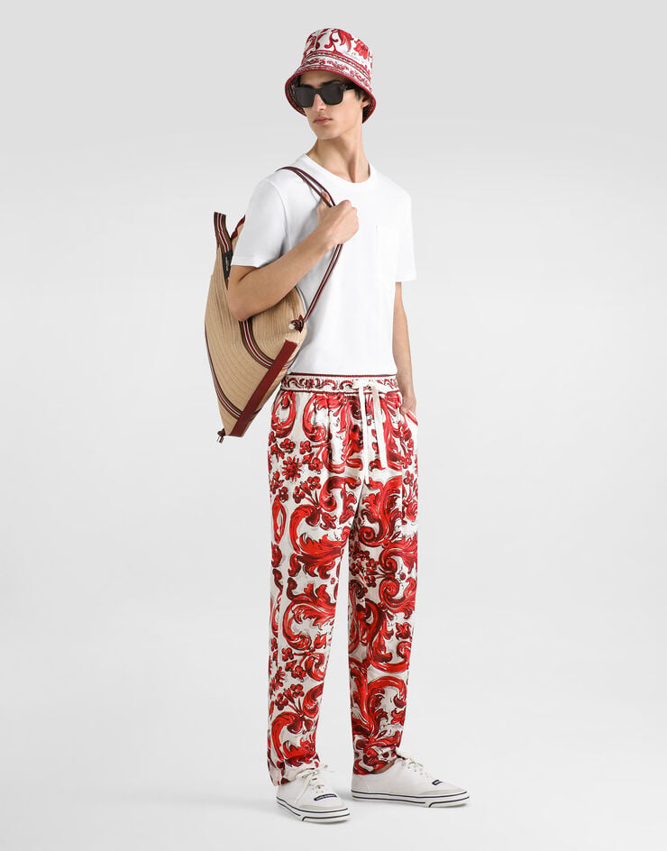 Dolce & Gabbana Majolica-print jacquard jogging trousers Dolce & Gabbana Majolica-print jacquard jogging trousers Multicolor GP12QTFPTBC
