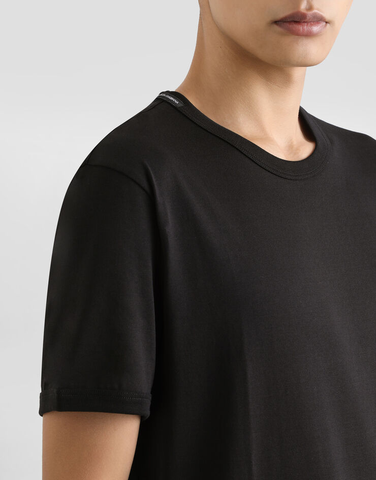 Dolce & Gabbana Camiseta de algodón Negro G8JX7TFU7EQ