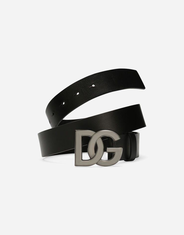 Dolce&Gabbana Leather belt with DG logo Multicolor BC4644AX622